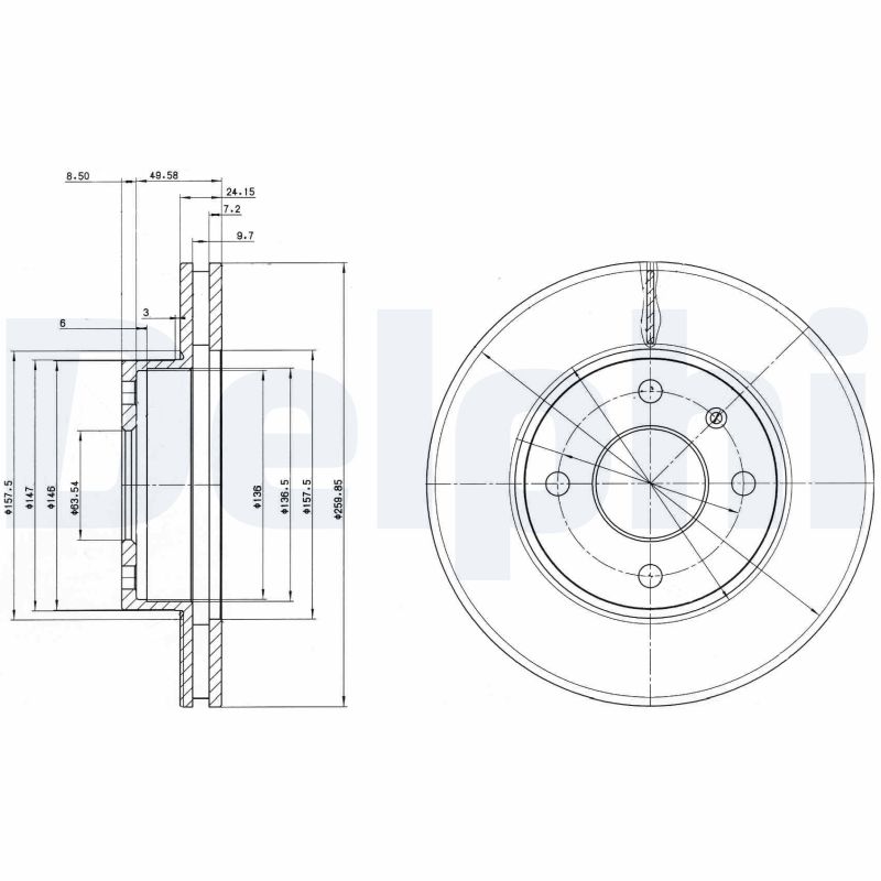 DELPHI BG2339 Discofreno-Discofreno-Ricambi Euro