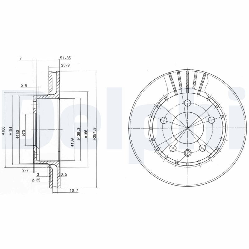 DELPHI BG2384 Discofreno-Discofreno-Ricambi Euro