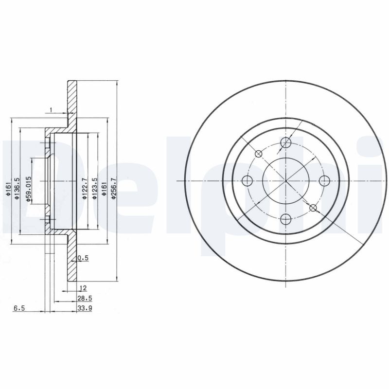 DELPHI BG2411 спирачен диск