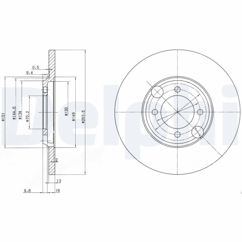 DELPHI BG2508 Discofreno