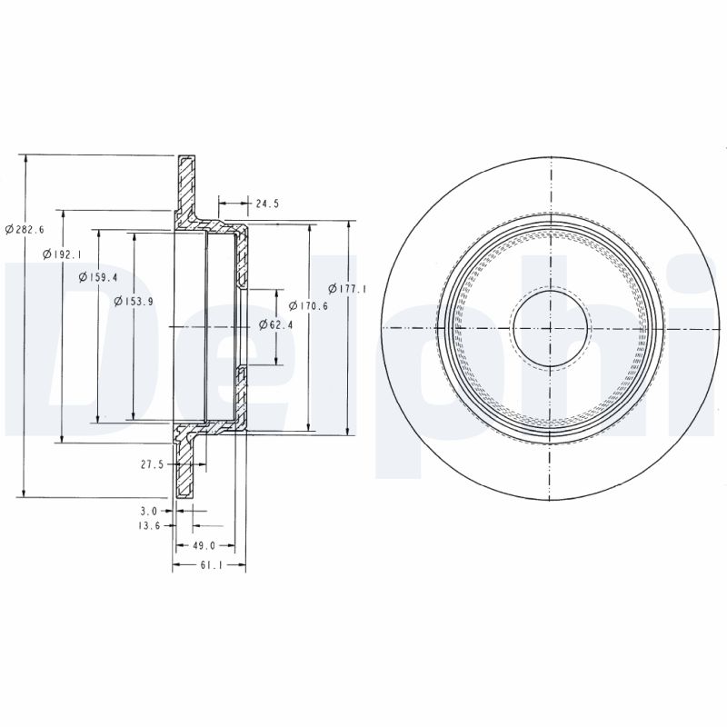 DELPHI BG2510 Disc frana