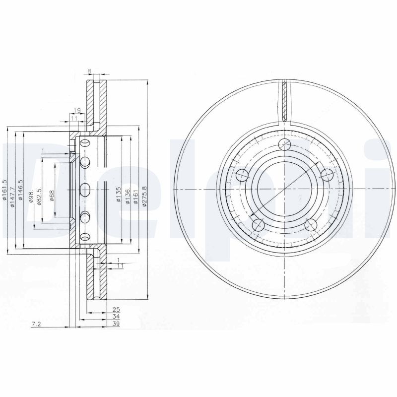 DELPHI BG2518 Discofreno