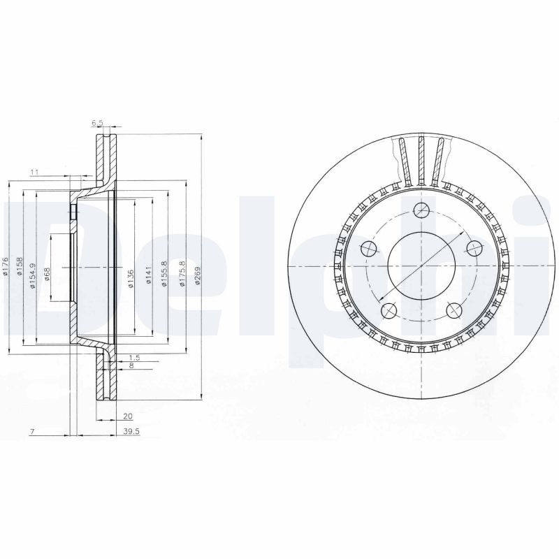 DELPHI BG2519 Discofreno