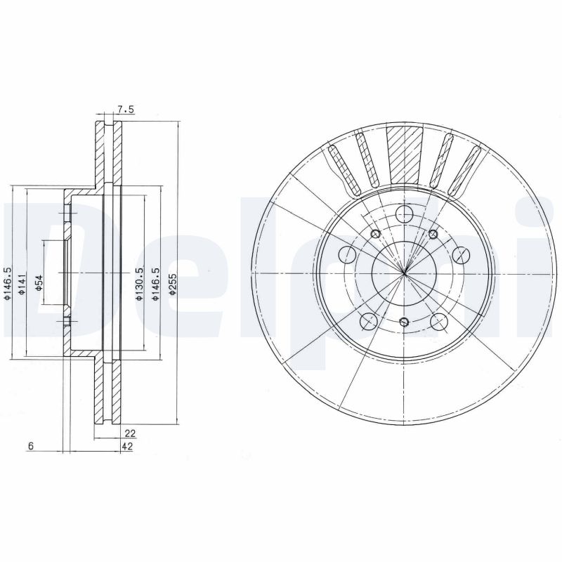 DELPHI BG2596 Discofreno