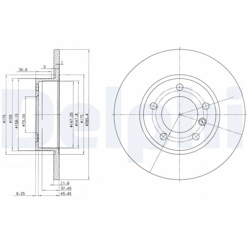 DELPHI BG2622 спирачен диск