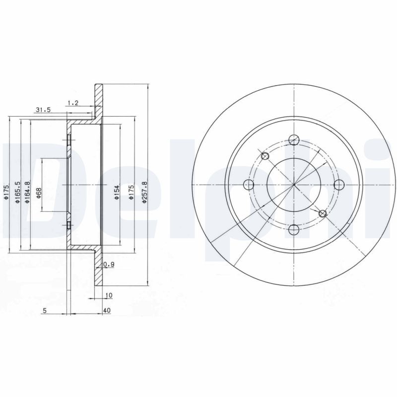 DELPHI BG2633 Discofreno-Discofreno-Ricambi Euro