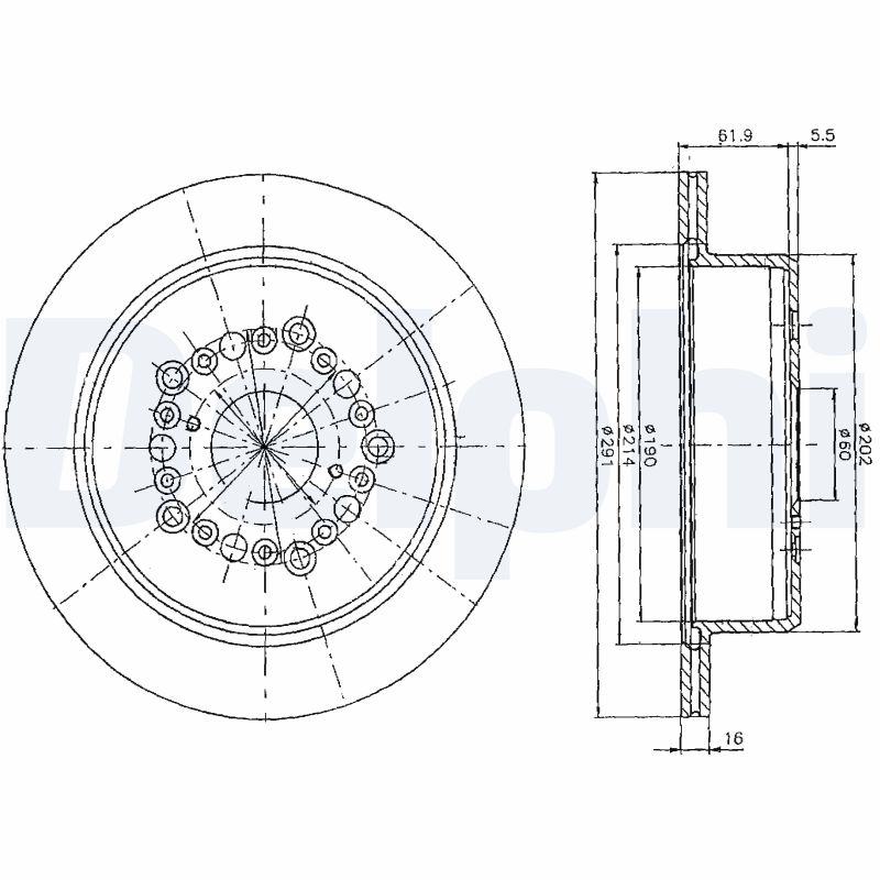 DELPHI BG2662 Discofreno-Discofreno-Ricambi Euro