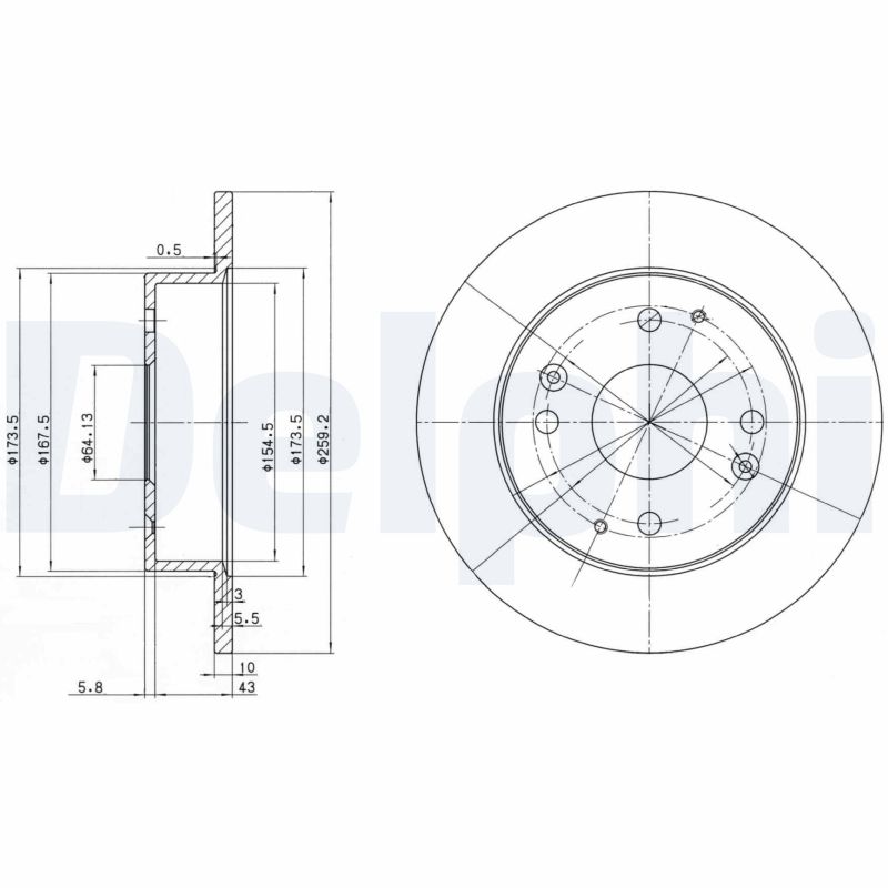 DELPHI BG2666 Discofreno