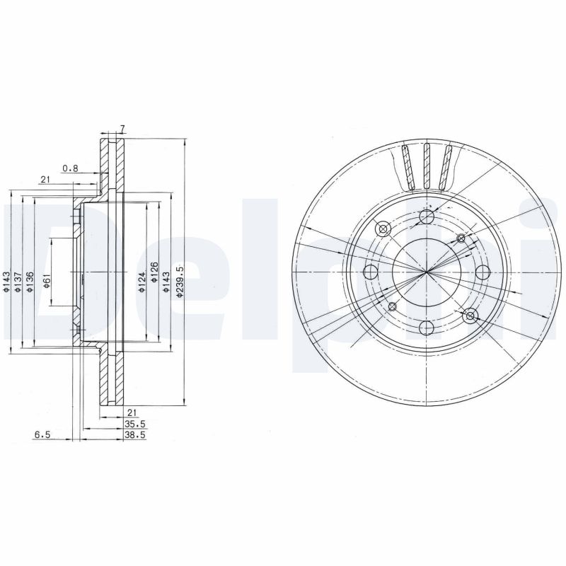 DELPHI BG2673 Discofreno-Discofreno-Ricambi Euro