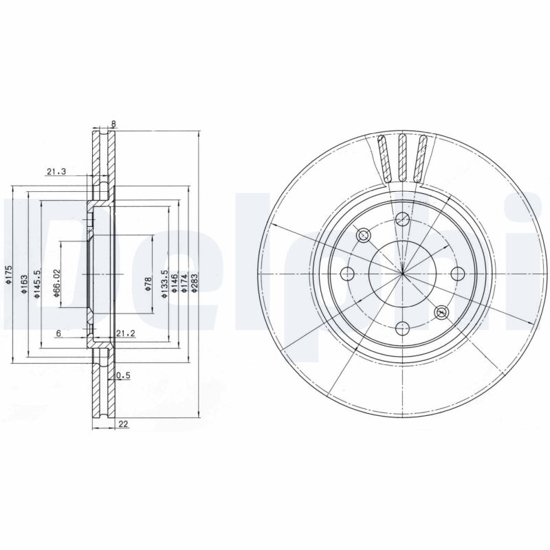 DELPHI BG2690 Discofreno-Discofreno-Ricambi Euro