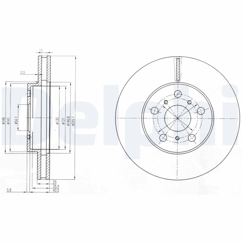 DELPHI BG2711 Discofreno-Discofreno-Ricambi Euro