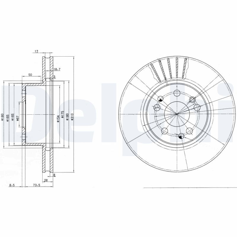 DELPHI BG2737 Discofreno