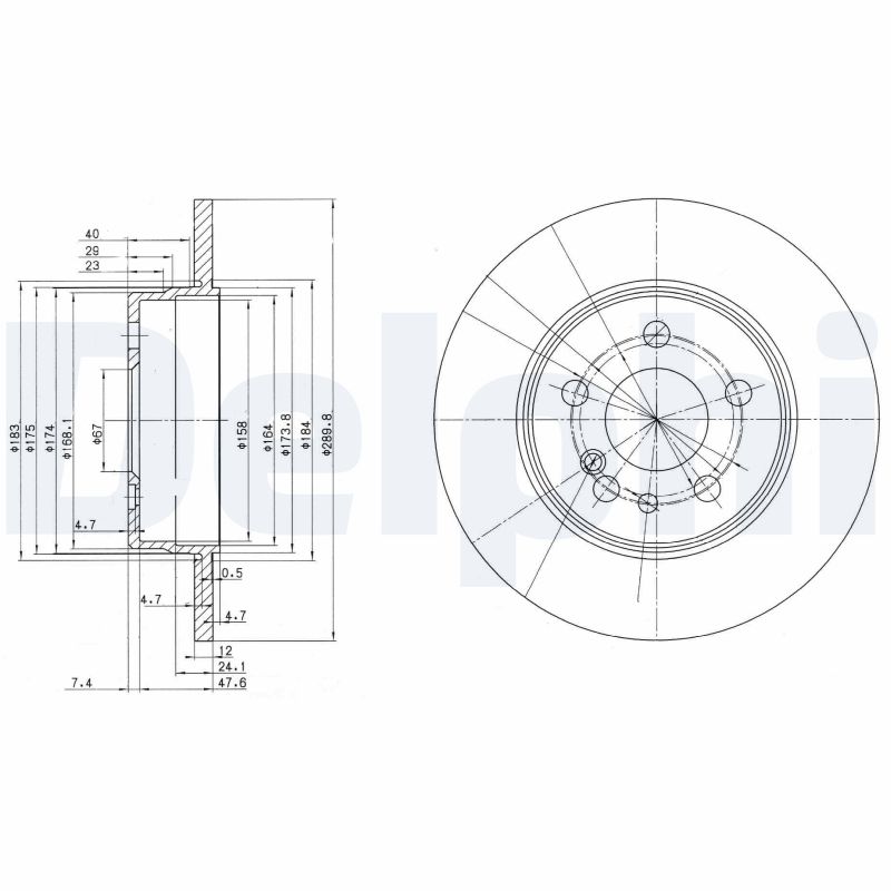 DELPHI BG2738 Discofreno-Discofreno-Ricambi Euro