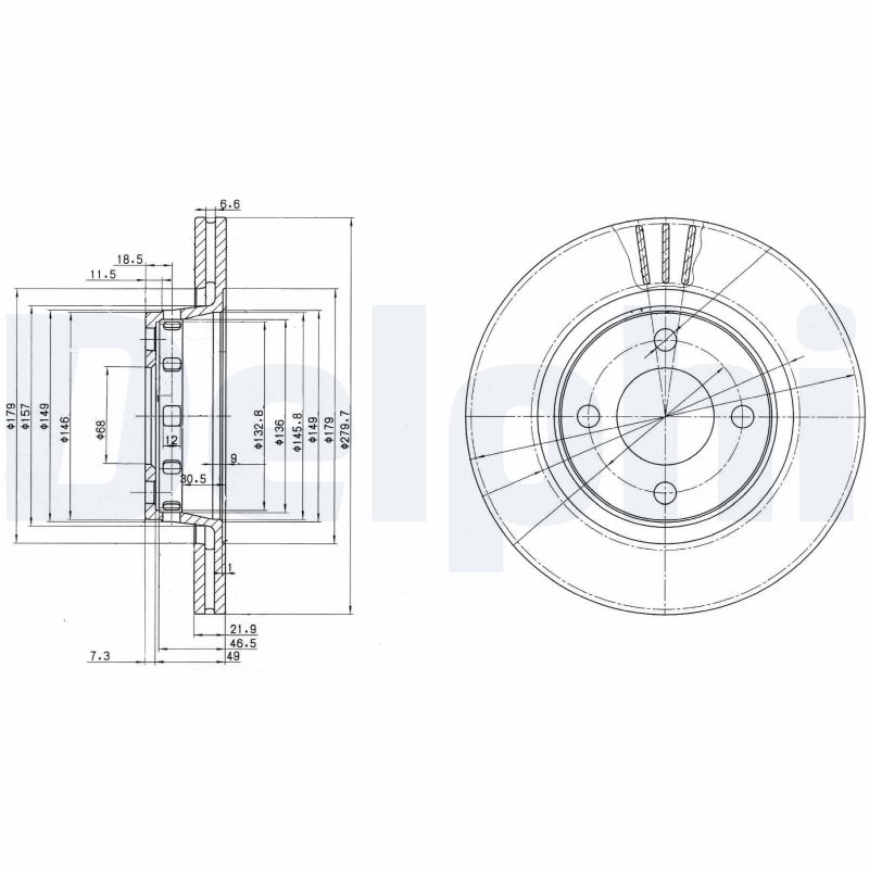 DELPHI BG2784 Discofreno-Discofreno-Ricambi Euro