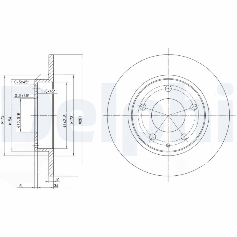 DELPHI BG2806 Discofreno