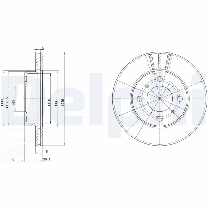 DELPHI BG2810 Discofreno