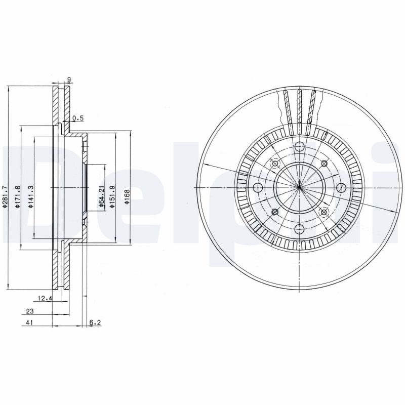 DELPHI BG2815 Discofreno