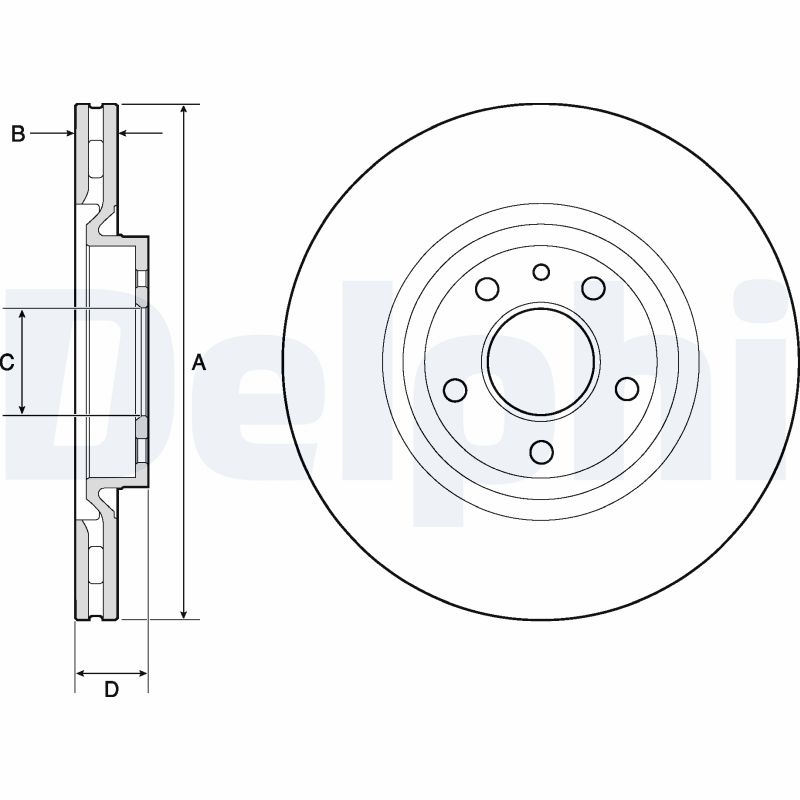 DELPHI BG2843 Discofreno-Discofreno-Ricambi Euro