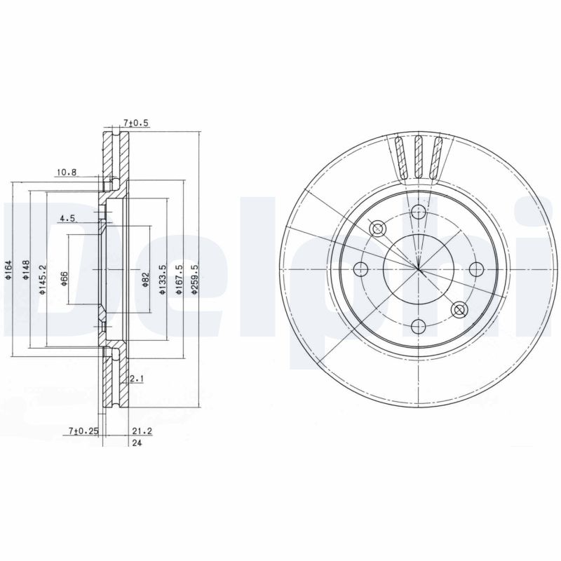 DELPHI BG2871 Discofreno