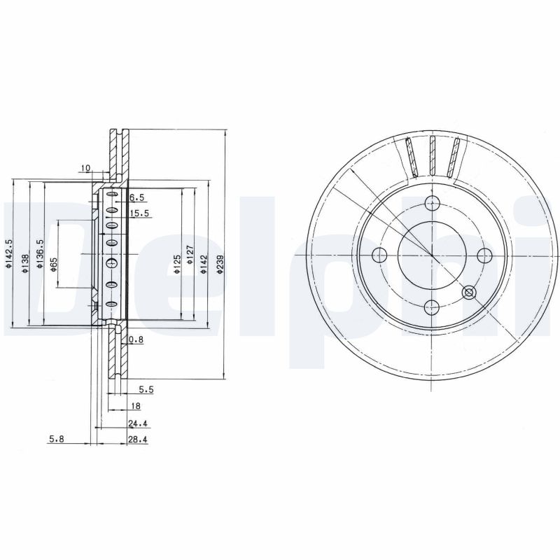 DELPHI BG2982 Disc frana