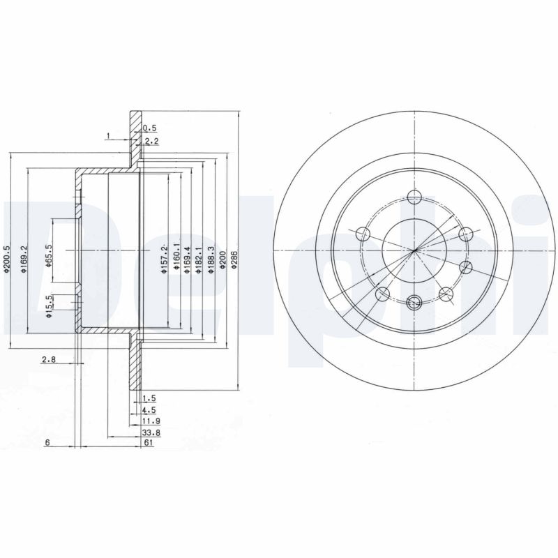 DELPHI BG2986 Discofreno