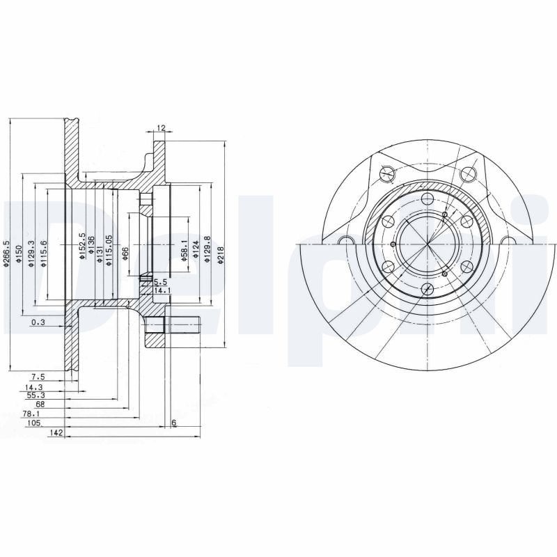 DELPHI BG302 Discofreno