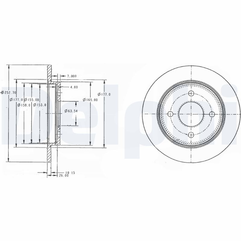 DELPHI BG3054C Disc frana