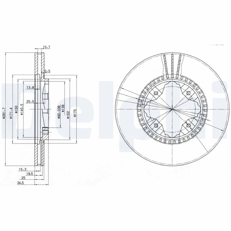 DELPHI BG3063 Discofreno