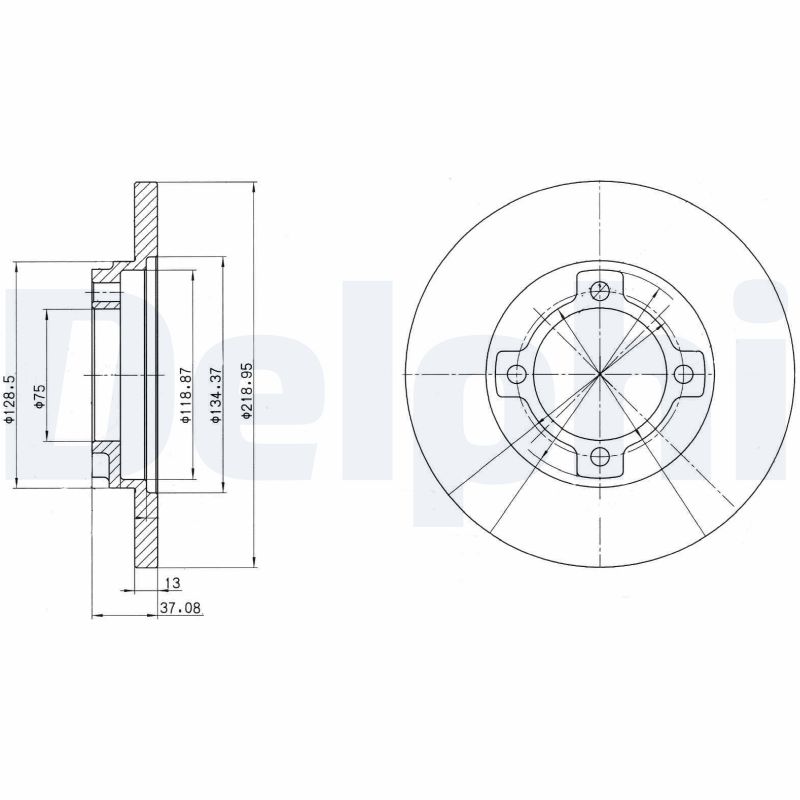 DELPHI BG3083 Discofreno-Discofreno-Ricambi Euro