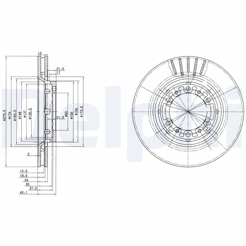 DELPHI BG3115 Discofreno