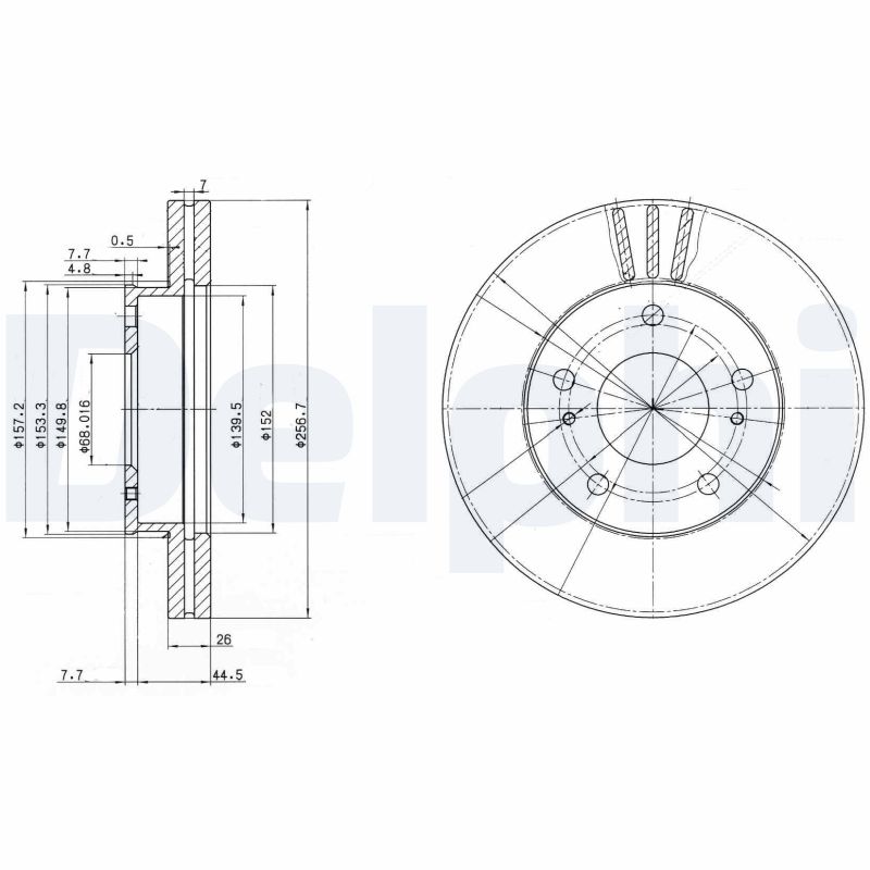 DELPHI BG3127 Discofreno-Discofreno-Ricambi Euro