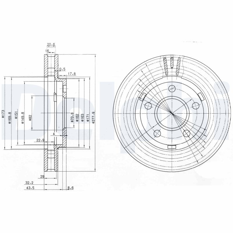 DELPHI BG3144 Discofreno