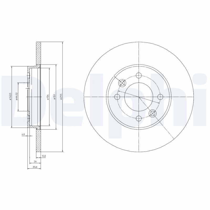 DELPHI BG3147 Brzdový kotouč