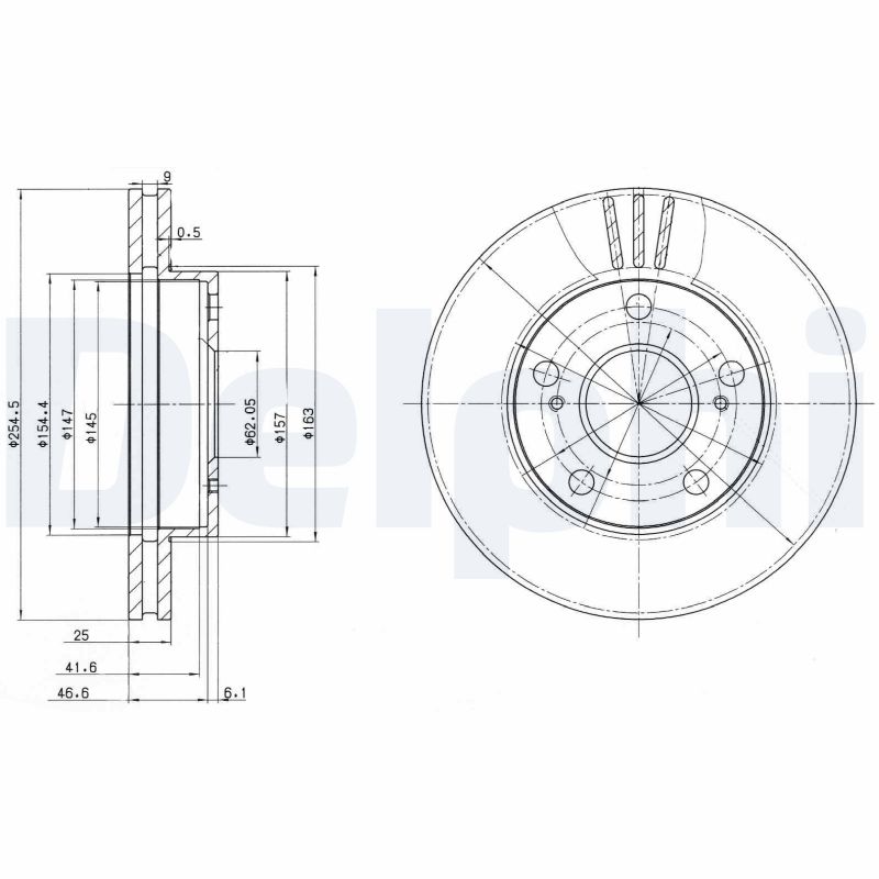 DELPHI BG3172 Discofreno-Discofreno-Ricambi Euro