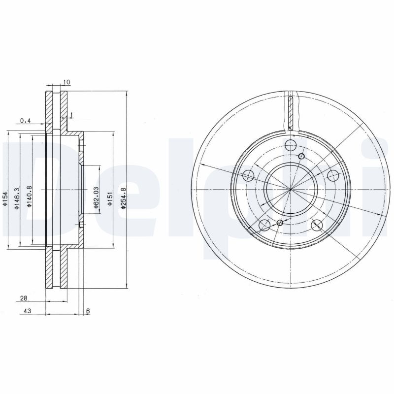 DELPHI BG3177 Discofreno