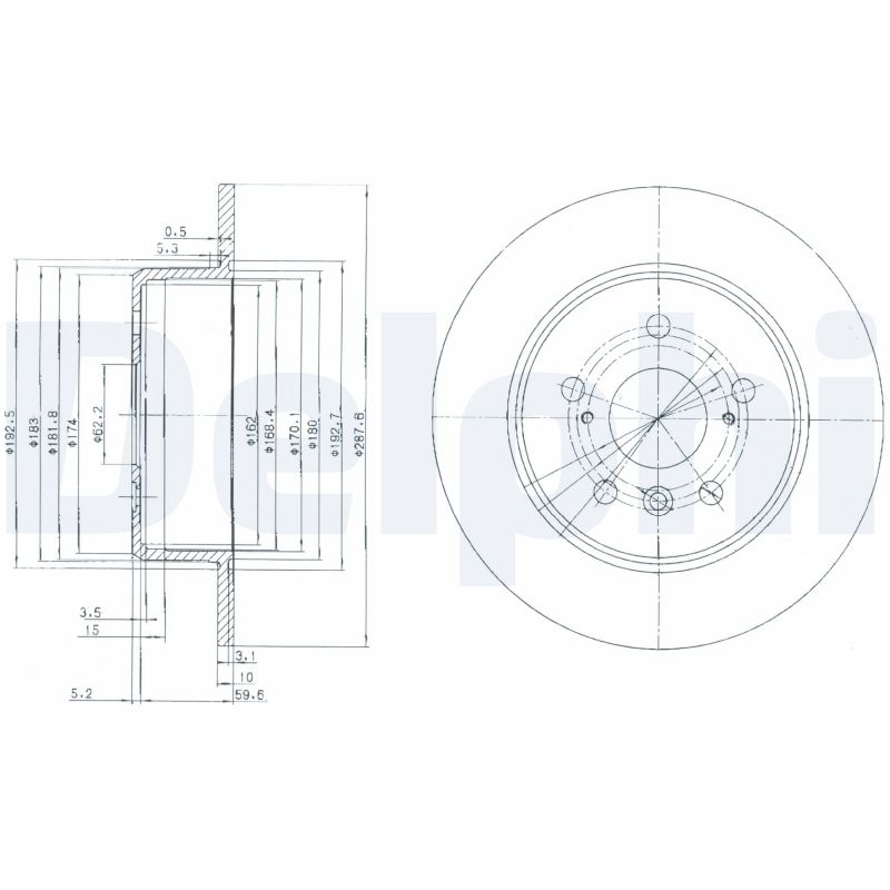 DELPHI BG3183 Discofreno