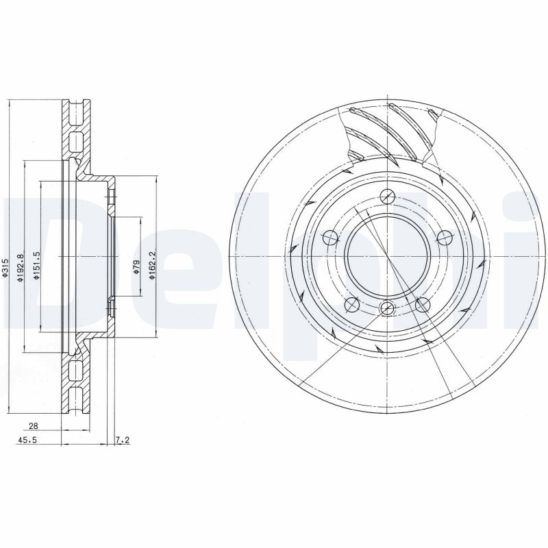 DELPHI BG3215 Discofreno