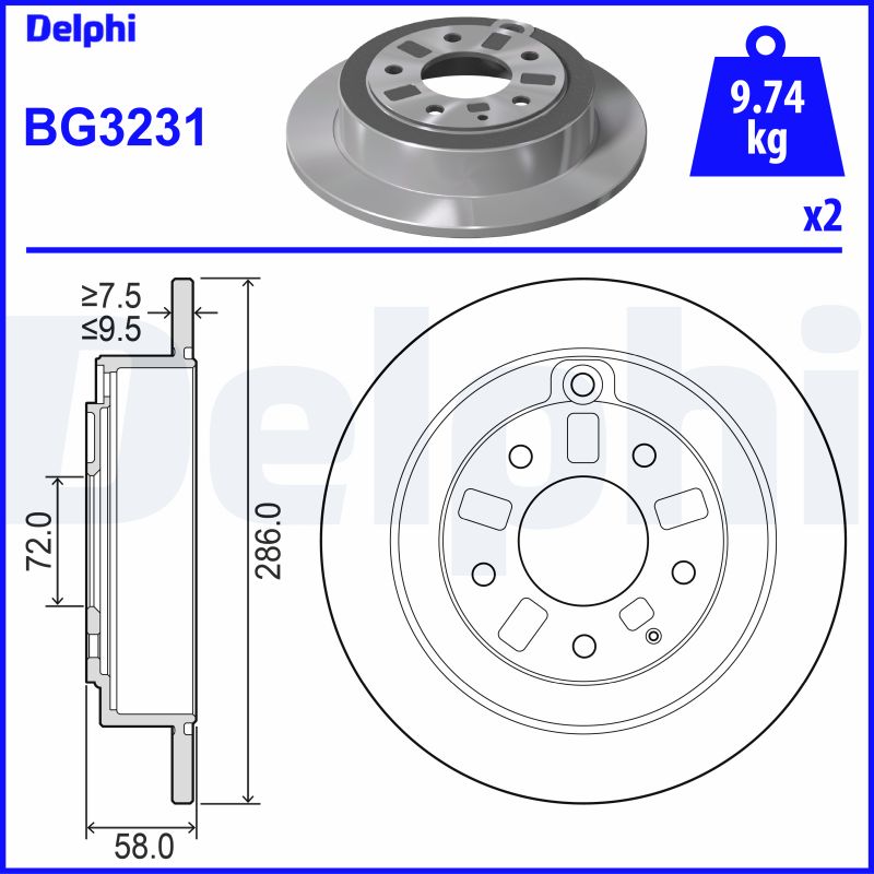 DELPHI BG3231 Discofreno