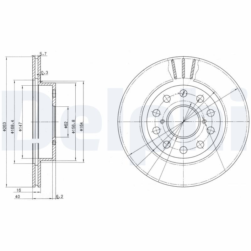 DELPHI BG3268 Discofreno-Discofreno-Ricambi Euro