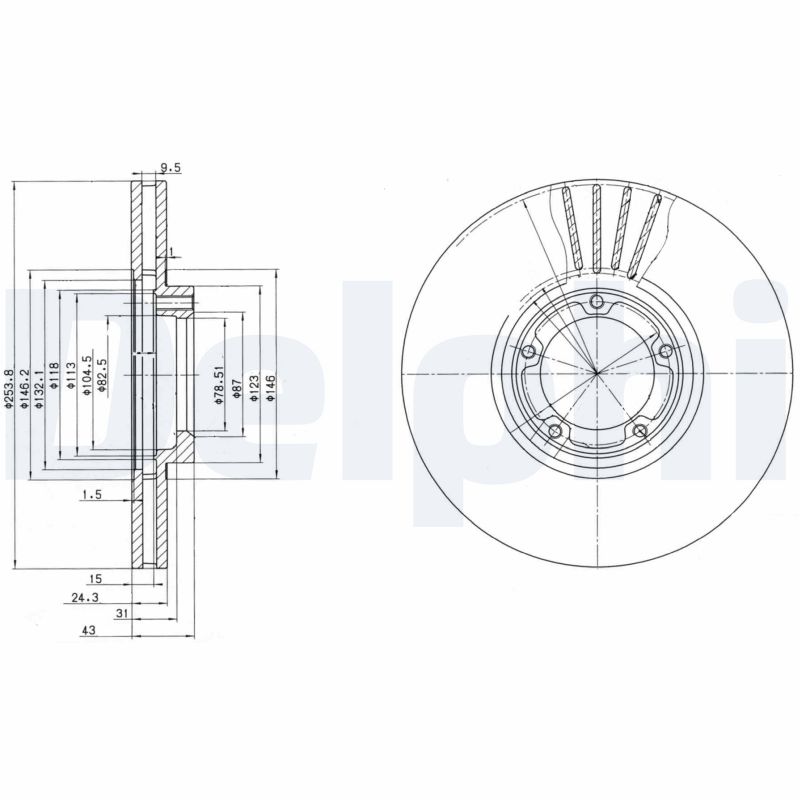 DELPHI BG3365 Discofreno