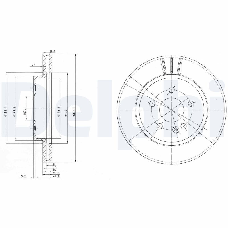 DELPHI BG3397 Discofreno