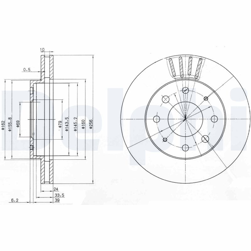 DELPHI BG3401 Discofreno