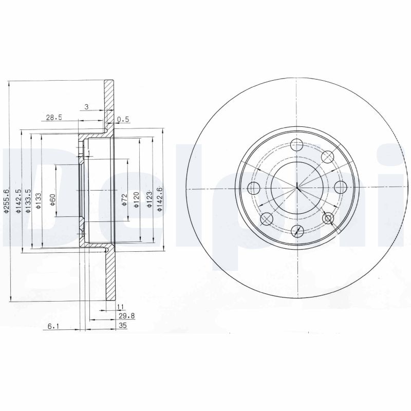 DELPHI BG3402 Discofreno-Discofreno-Ricambi Euro