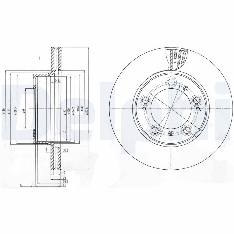 DELPHI BG3409 Discofreno-Discofreno-Ricambi Euro