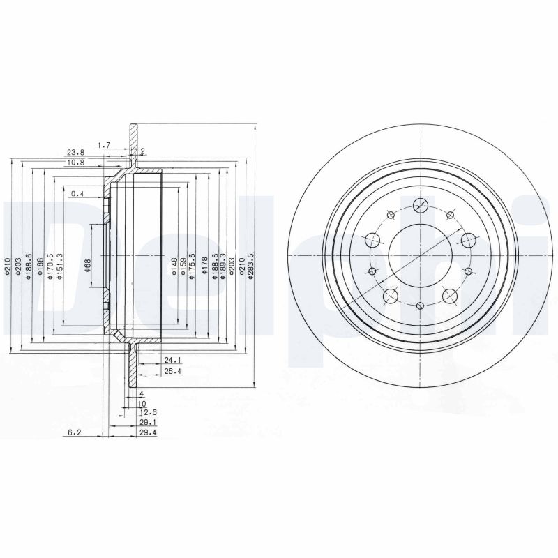 DELPHI BG3419 Discofreno