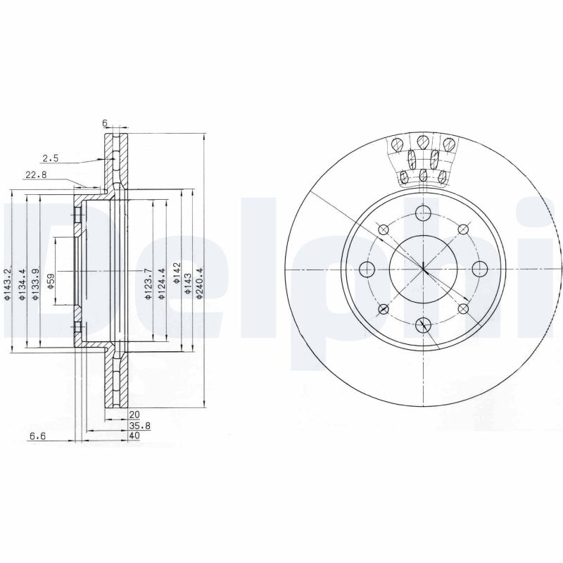 DELPHI BG3425 Discofreno