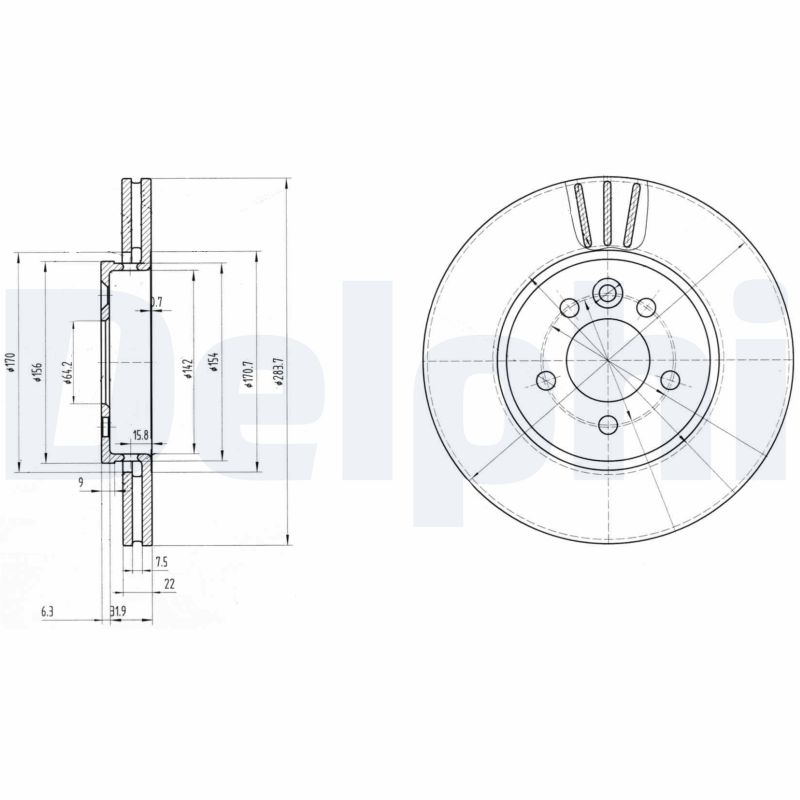 DELPHI BG3503 Discofreno