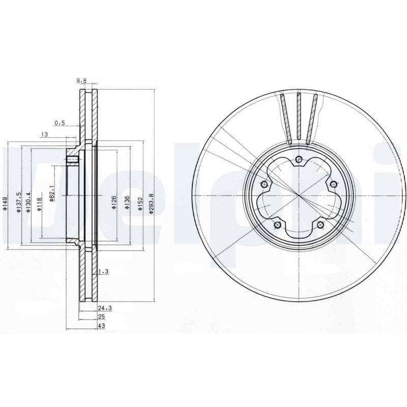 DELPHI BG3504 Disc frana