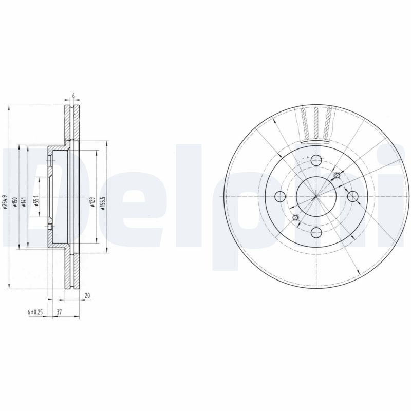 DELPHI BG3520 Discofreno