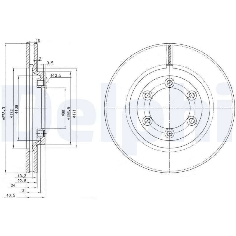 DELPHI BG3523 Discofreno